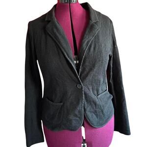 Womens Blazer Size XL Black Corduroy Professional Twee Classic Retro Office Wear